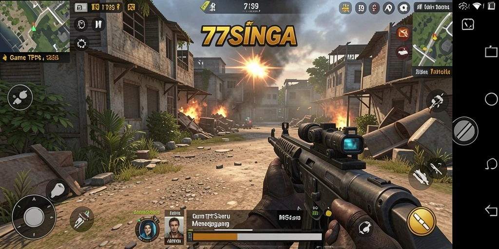 Tangkapan layar gameplay aksi dari 77SINGA yang mendebarkan.
