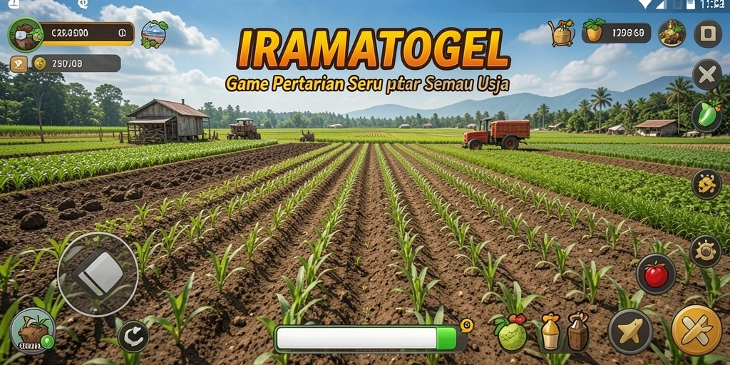 Tampilan permainan Farming yang seru dan interaktif di IRAMATOGEL.