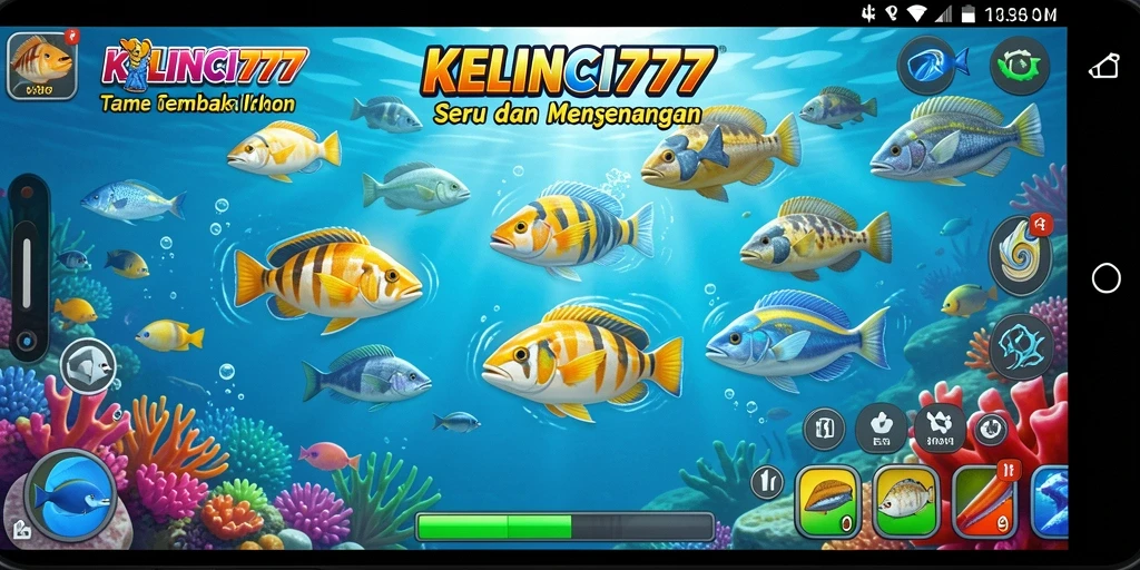 Tampilan gameplay menembak ikan yang seru dan penuh warna.