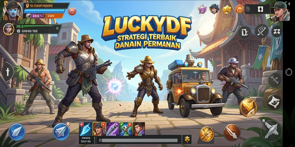 Gameplay LUCKYDF yang menarik dalam strategi tempur.